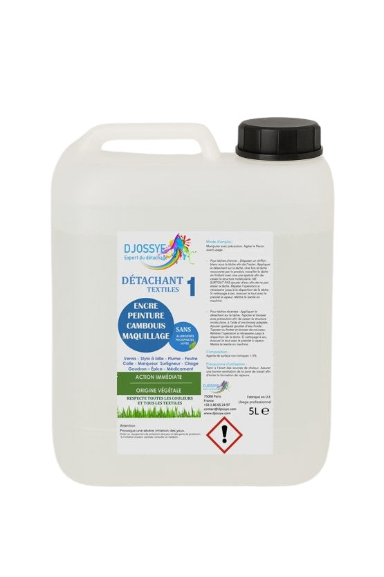 Détachant 1 - Taches grasses synthétiques - Écologique