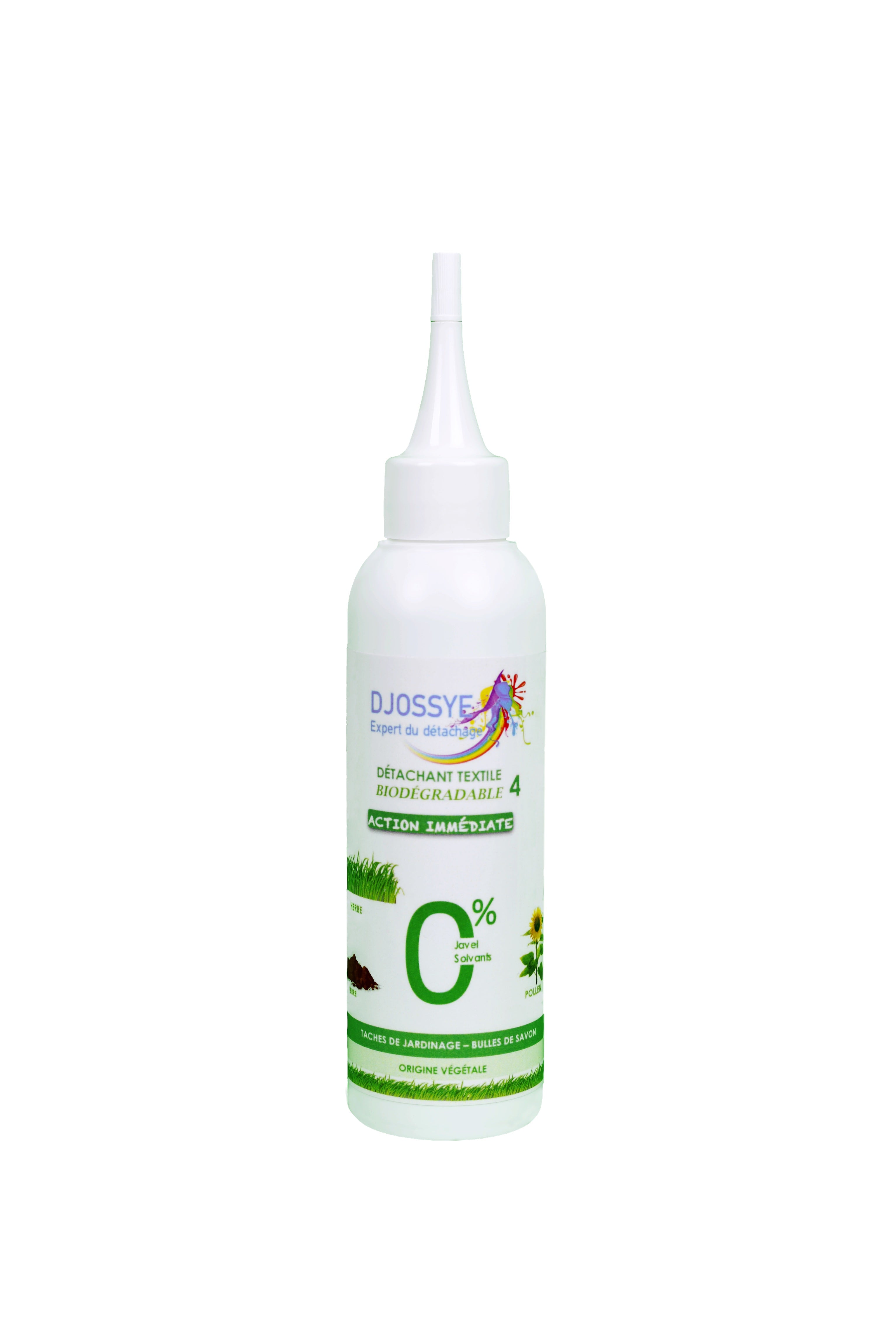 Detachant 4 ecologique contre taches d'herbe, terre, jardinage, boue, resine
