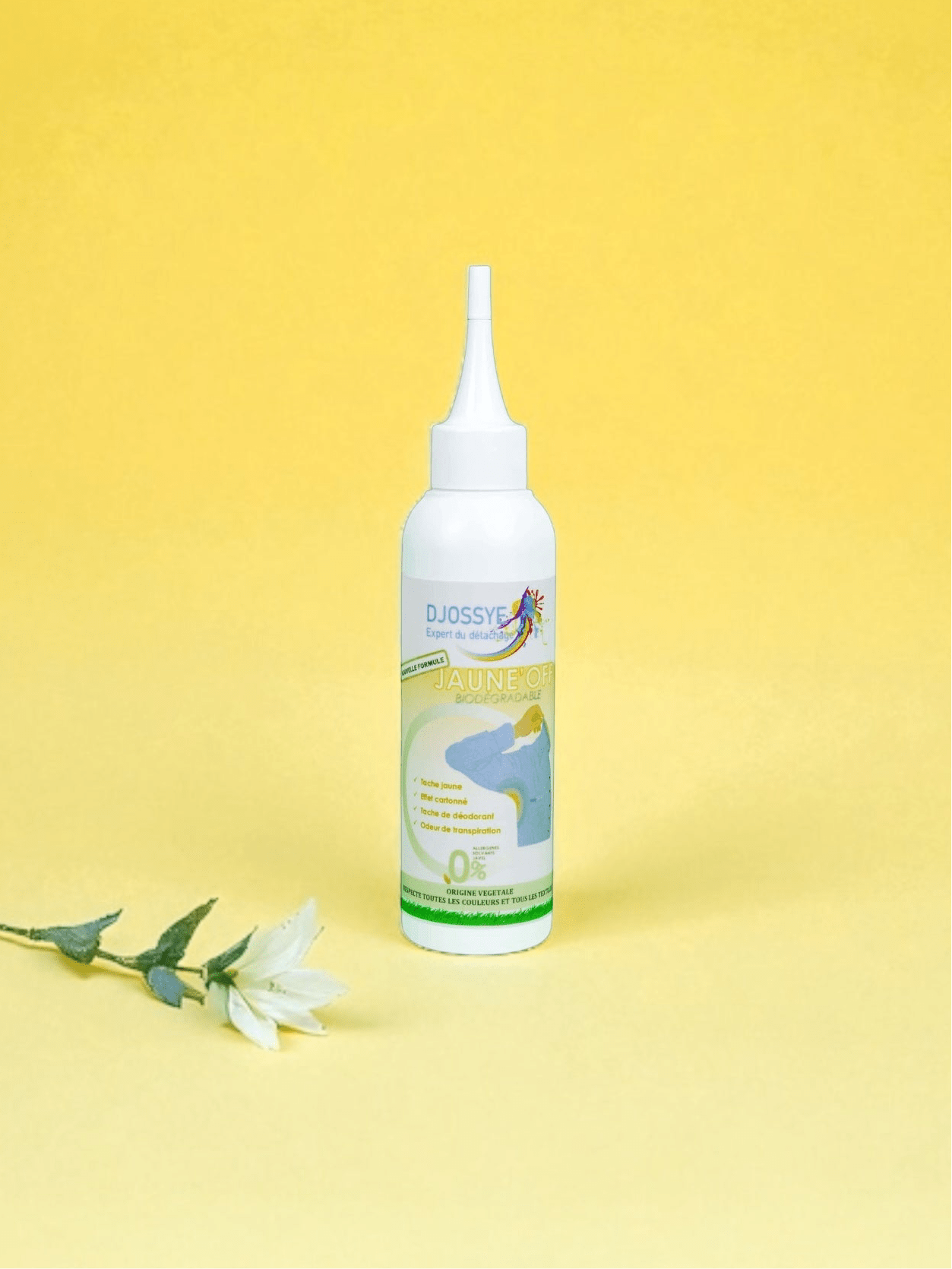 Produit détachant écologique Jaune'Off contre les taches jaunes