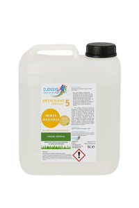 Détachant dégraissant professionnel Djossye de 5L pour la restauration et l'industrie, contre les taches d'huiles végétales et graisses.