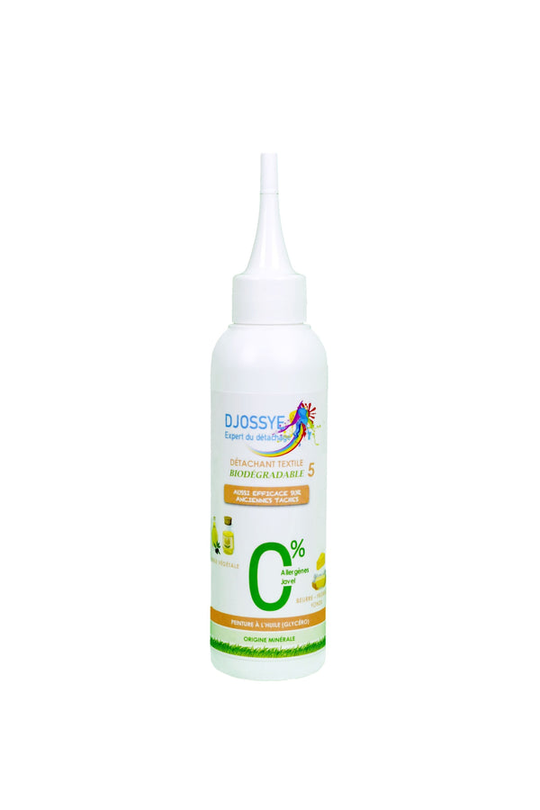 Détachant écologique 5 particulier pour taches d'huiles végétales, huile de colza, huile d'olive, huile de tournesol 150ml orange avec bouchon canule