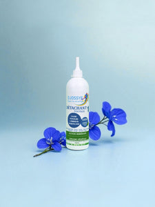 Détachant professionnel écologique Djossye pour blanchisserie, élimine les taches grasses synthétiques tenaces comme l'encre, le cirage et le goudron.